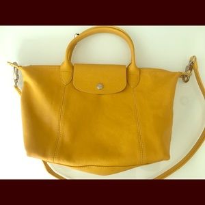 Longchamp leather le pliage small